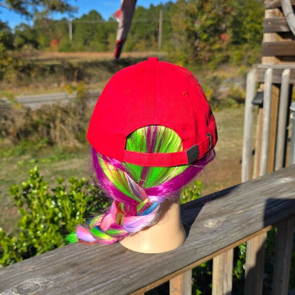 Ladies Red & Black Monster Truck BLING Hat NEW No Tags - Picture 4 of 4